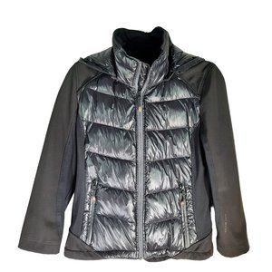 Halifax Traders Black Down Puffer Full Zip Hooded Jacket